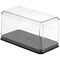 Pioneer Plastics 164C Clear Plastic Display Case with Black Base for 1:64 Scale Cars, 3.5" W x 1.625" D x 1.75" H (Mailer Box)